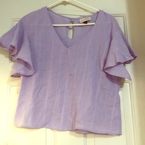 Lilac eyelet blouse